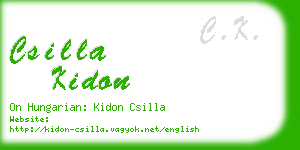 csilla kidon business card